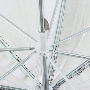 83cm 33" Photo Studio Flash Light Grained Black Silver Umbrella