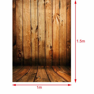 1*1.5M/1.5*2.1M Wood Color Floor Wall Photography Background